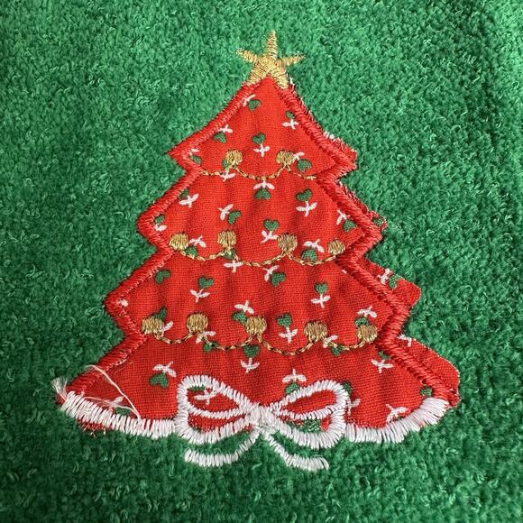Vintage 3 Cannon Handtowels Tea Towel Christmas Embroidered Fringe Made in USA - Picture 7 of 8